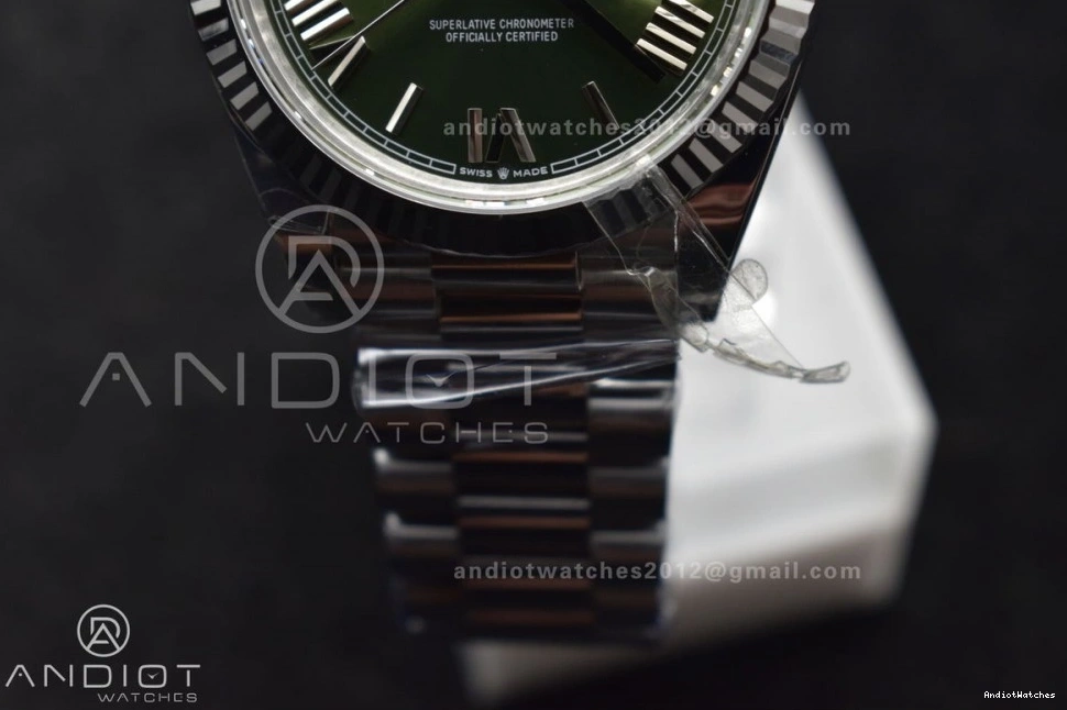 Edition THBF Best President Green Roman 662 Date Day (Gain Weight) on Refined 228239 SS Bracelet 1:1 40 Dial VR3255 0106